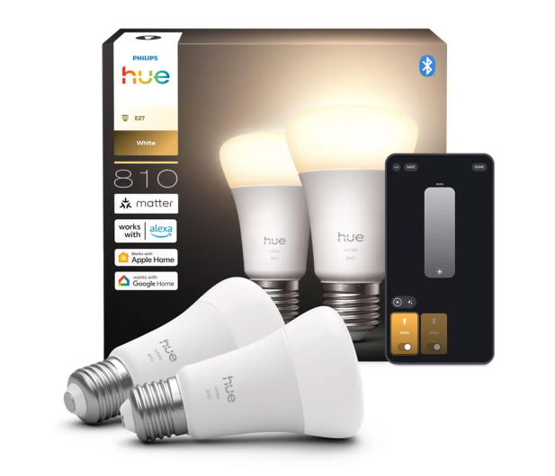 Philips Hue Inteligentna żarówka White A60 E27 - 810lm (2 szt.) - 1490200 - zdjęcie 3